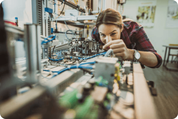 Person doing robotics